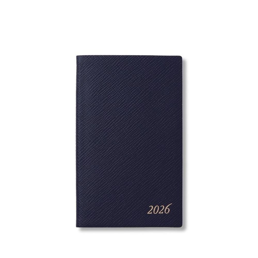 Smythson Ежедневник 2026 Panama Weekly Diary with Pocket, Navy