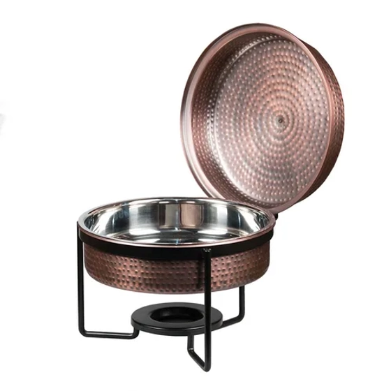 Чафиндиш (мармит) 7 л Antique круглый нерж. с покрытием на подставке P.L. Proff Cuisine