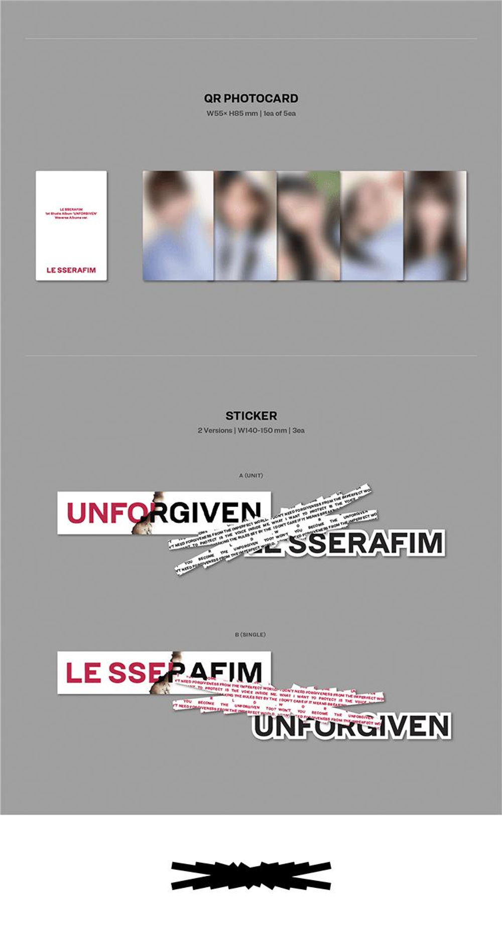 [Альбом] LE SSERAFIM - UNFORGIVEN (WEVERSE ALBUMS Ver.)