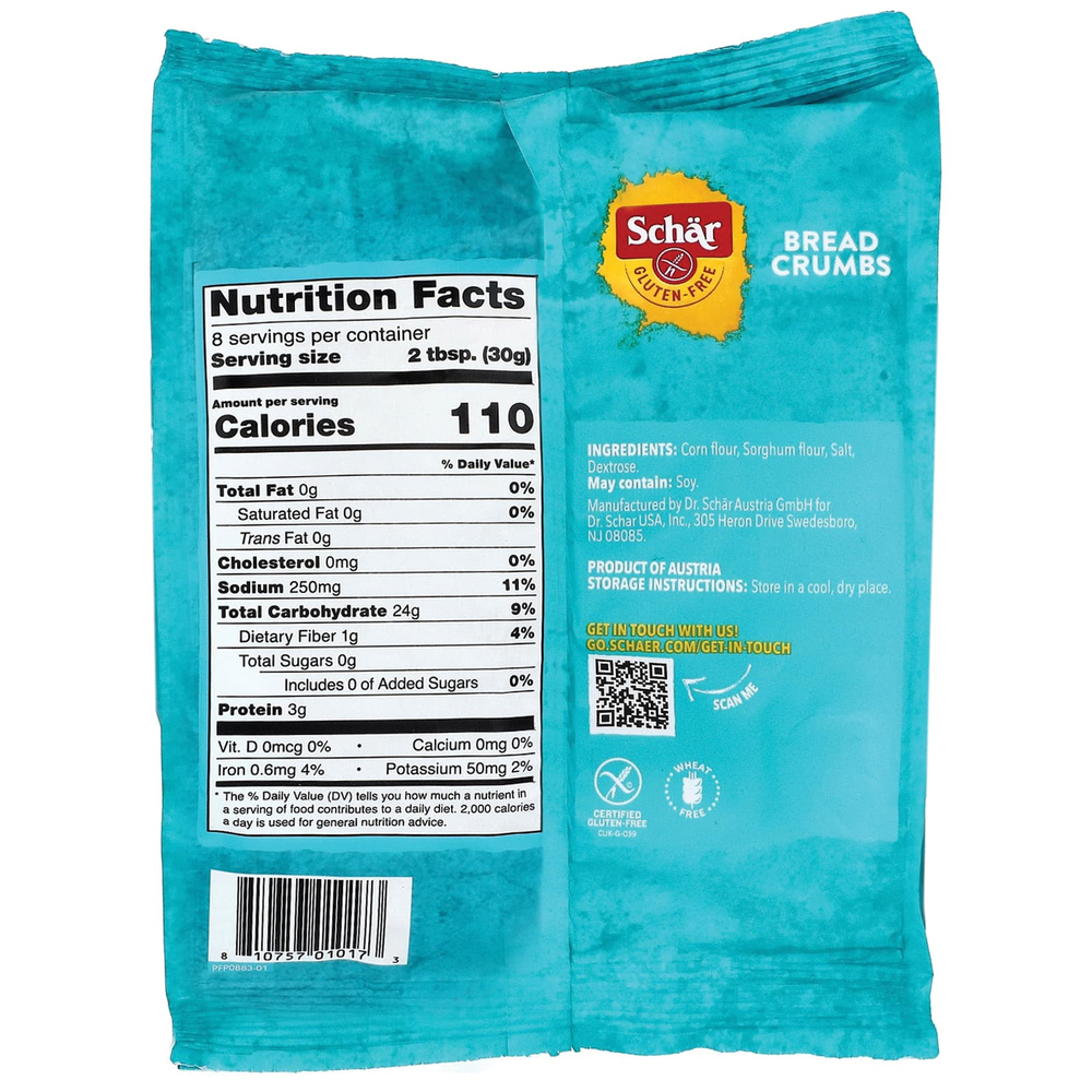 Schar, хлебные крошки без глютена, 250 г (8,8 унции)