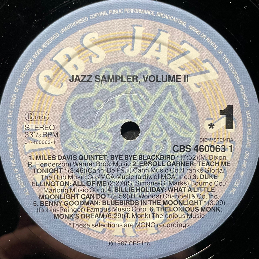 Сборник Jazz Sampler , Volume II (Голландия 1987г.)