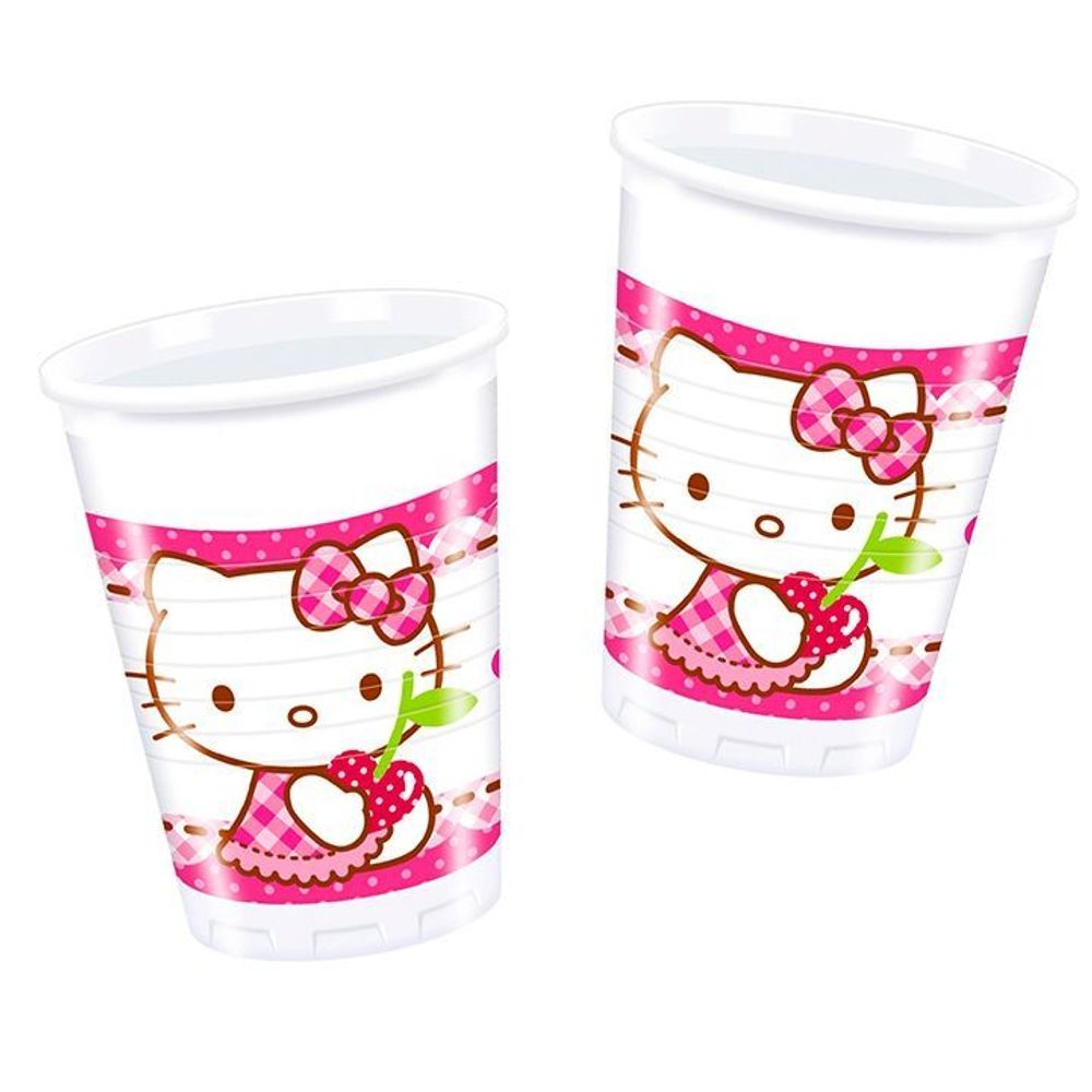 Стаканы пластиковые Хэллоу Китти Hello Kitty Hearts