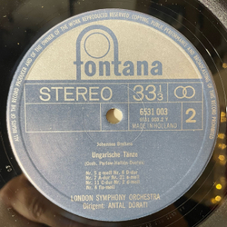 Винтажная виниловая пластинка LP Brahms Брамс, London Symphony Orchestra, Antal Dorati, Ungarische Tanze (Нидерланды 1974)