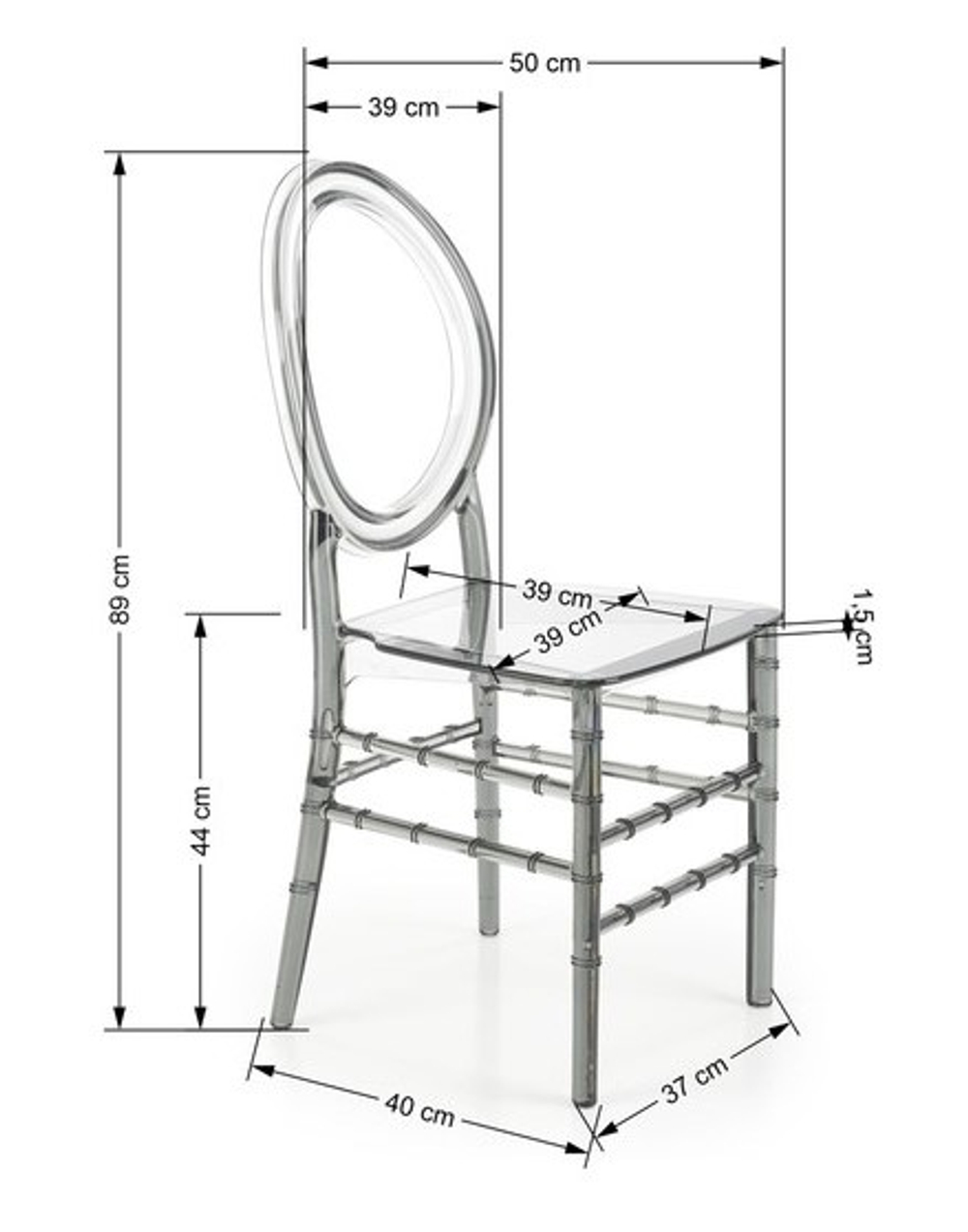 Стул HALMAR K513 дымчатый