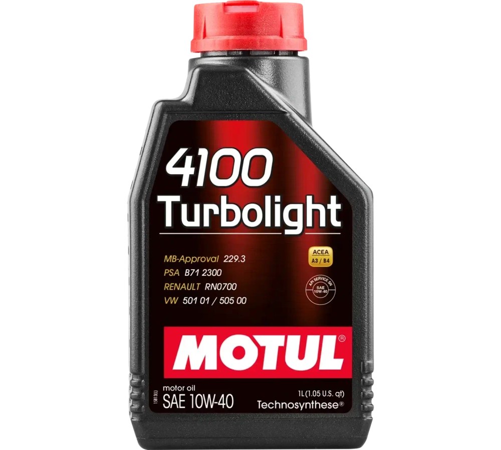 MOTUL 4100 TURBOLIGHT 10W40 (1л) VN Technosynthese моторное масло