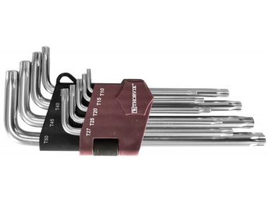 TTK9S Набор ключей торцевых T-TORX® с центрированным штифтом, Т10H-T50H, 9 предметов