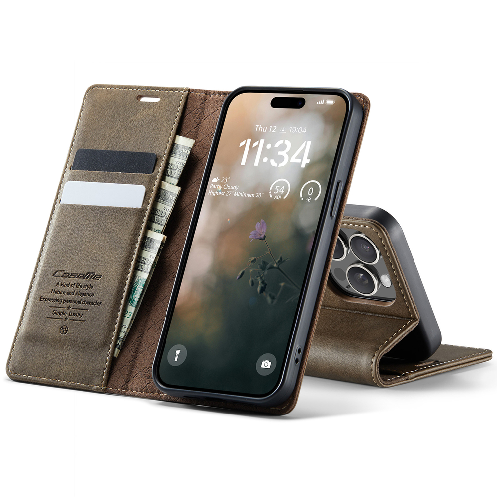 Чехол-книжка CaseMe RFiD iPhone 15 Pro