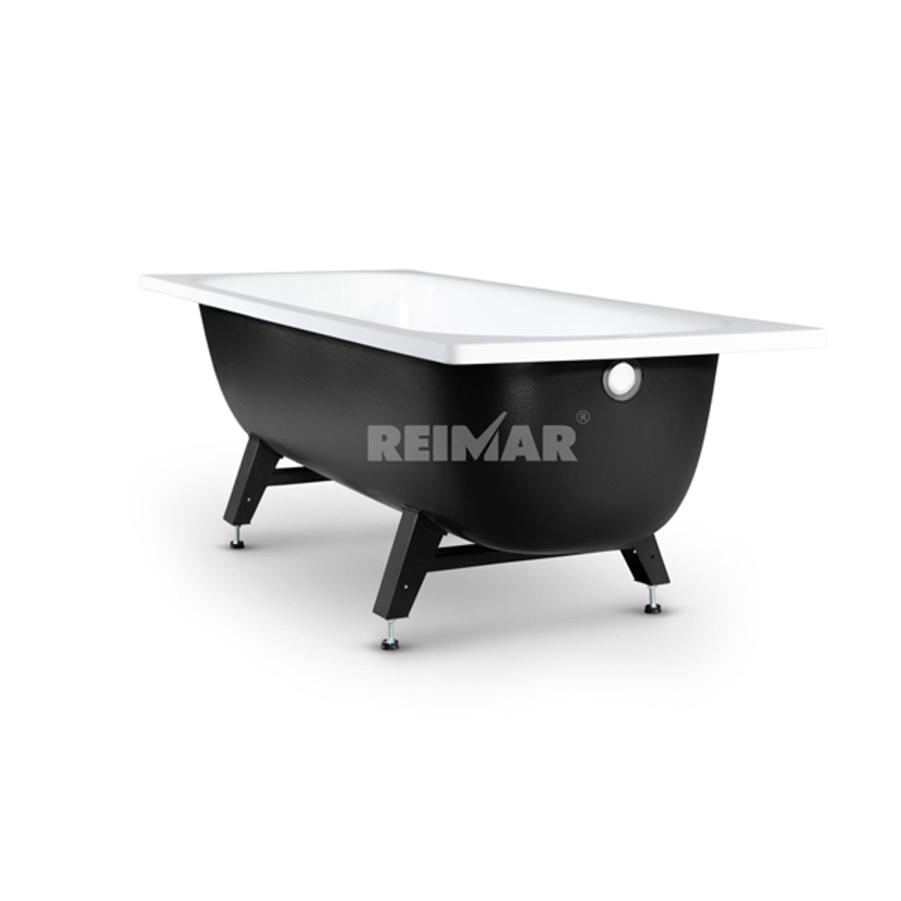 Ванна стальная 1,2*0,7*0,4 (ВИЗ) Reimar форма Сома, полимерная цв.белый (ОР-21205, ОР-21200)