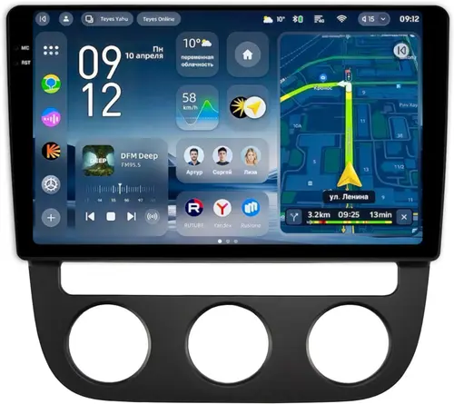 Магнитола для Volkswagen Jetta 5 2005-2010 (климат 1) - Teyes CC4-PRO монитор 10.36" 2K QLED на Android 13, Быстрейшая, Snapdragon 778G, ИИ, CarPlay, DSP, 4G SIM-слот