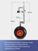 Транцевые колёса струбцинного типа