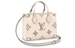 LOUIS VUITTON Onthego Pm Creme/Bois De Rose