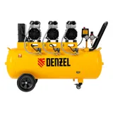 Компрессор безмасляный, малошумный  DLS 2250/100, 2250 Вт, 3x750, 100 л, 410 л/мин блок управления/ Denzel — фото 5