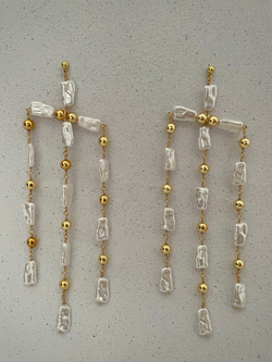 Серьги из искусственного жемчуга
