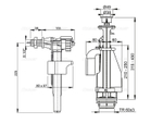 Сливная арматура Alca Plast нижний подвод, с двойной кнопкой, хром (SA08AS 1/2" CHROM)