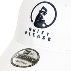 Quiet Please Cap - White, Dark Blue