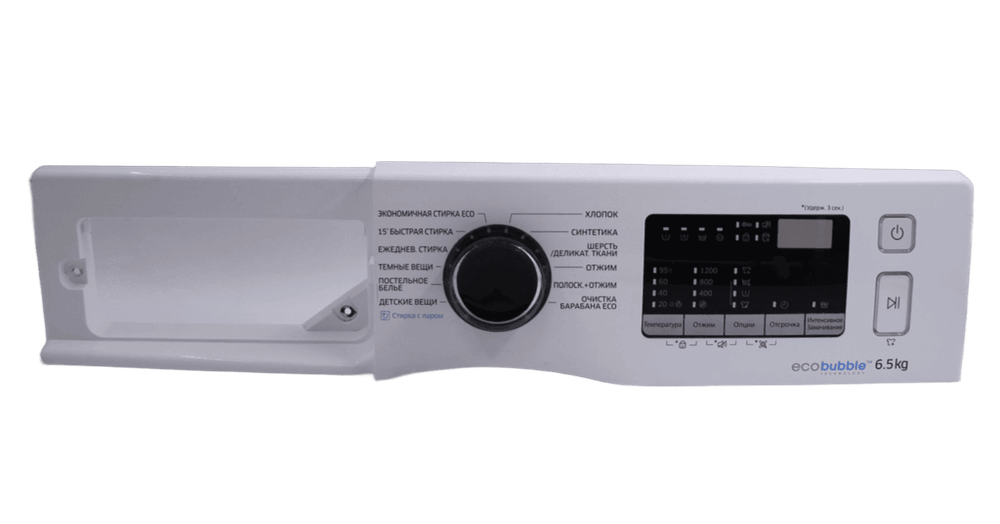 Модуль индикации DC64-03465B стиральной машины Samsung WW65K42E09WDLP в сборе с пластиком