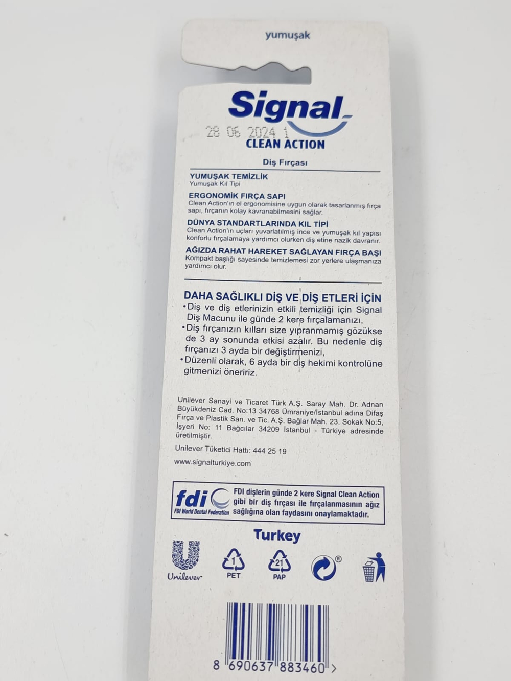 Signal набор зубных щеток Clean Action, мягкая, 4 щетки в упаковке (Турция)