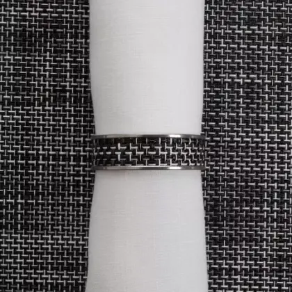 Кольцо для салфеток Chilewich Black + White
