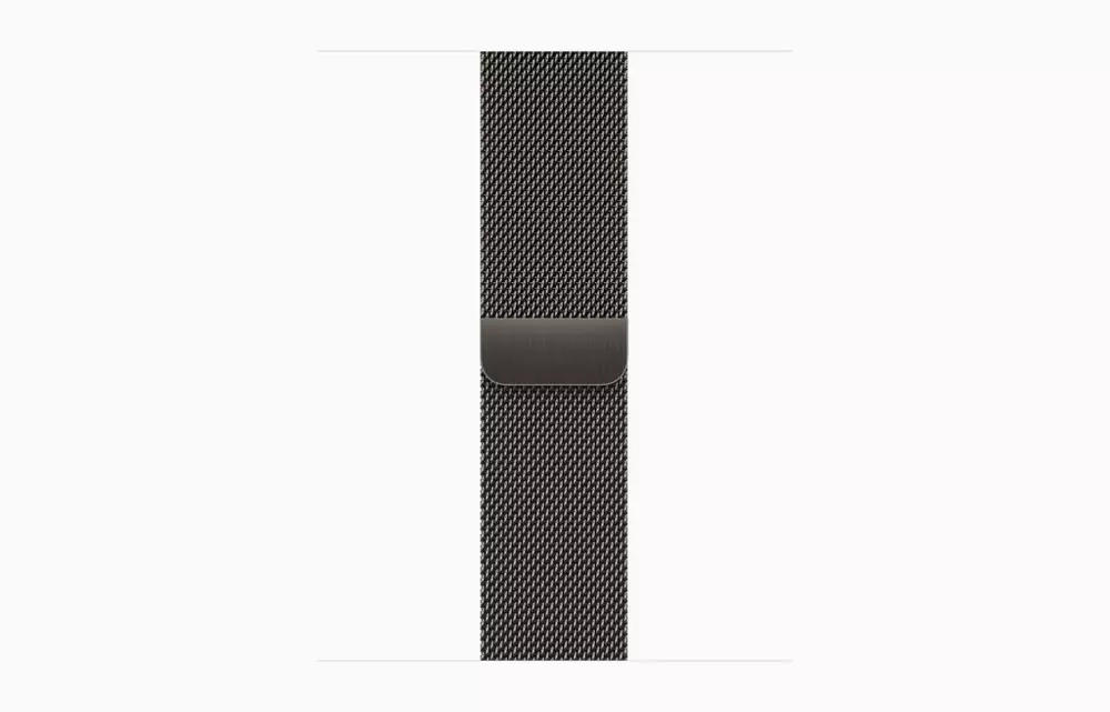 Apple Watch Series 9, 41 мм, из стали цвета «графит», миланский сетчатый браслет