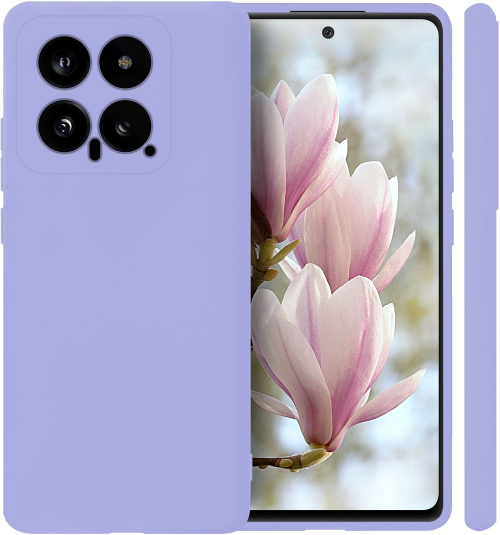 Мягкий Soft Touch чехол из силикона для XIAOMI 14 (не T / PRO!) с бархатной подкладкой