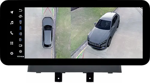 Магнитола для Changan Alsvin 3 2018+ - Teyes LUX ONE 360 монитор 12.3" 2K QLED на Android 10, Быстрая, CarPlay, 4G SIM-слот, 4 камеры в комплекте
