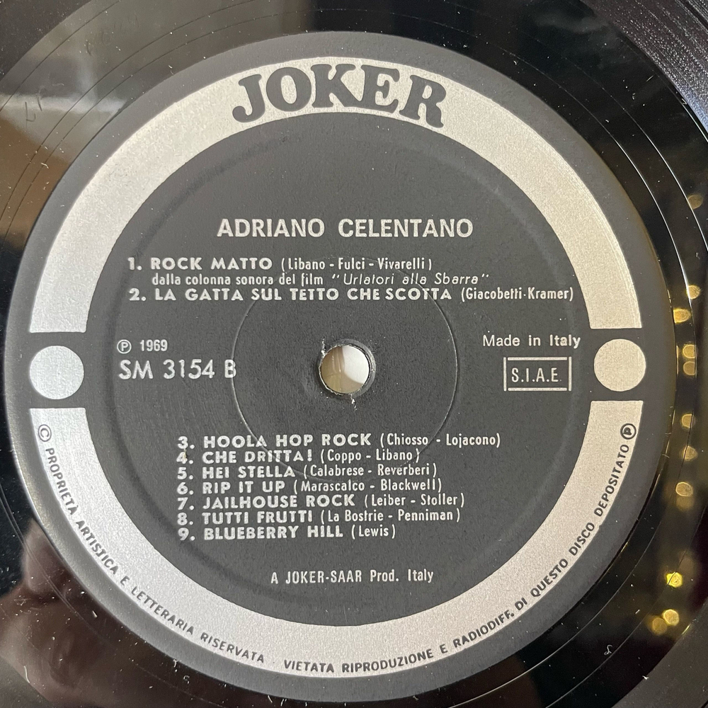 Винтажная виниловая пластинка Сборник Adriano Celentano Адриано Челентано 18 Successi (Италия 1976)