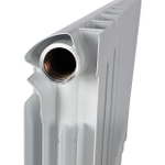 Радиатор биметаллический STOUT Alpha 350 - 10 секции (подключение боковое, цвет белый)