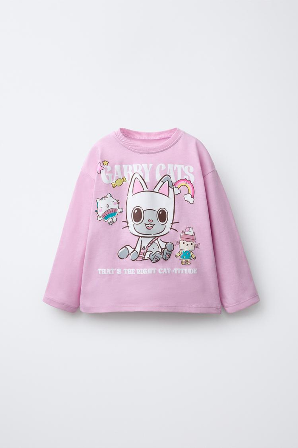 ZARA ЛОНГСЛИВ С РЕЛЬЕФНЫМ ПРИНТОМ GABY´S DOLLHOUSE ® DREAM WORKS, СИРЕНЕВЫЙ