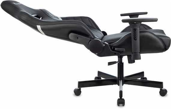 Кресло игровое Knight Thunder 5X черный экокожа с подголов. крестов. металл