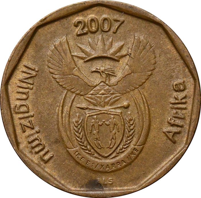 20 центов 2007 ЮАР XF