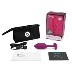 Пробка для ношения с вибрацией розовая B-Vibe Vibrating Snug Plug 2