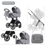 Детская коляска Luxmom 777 2в1 серая