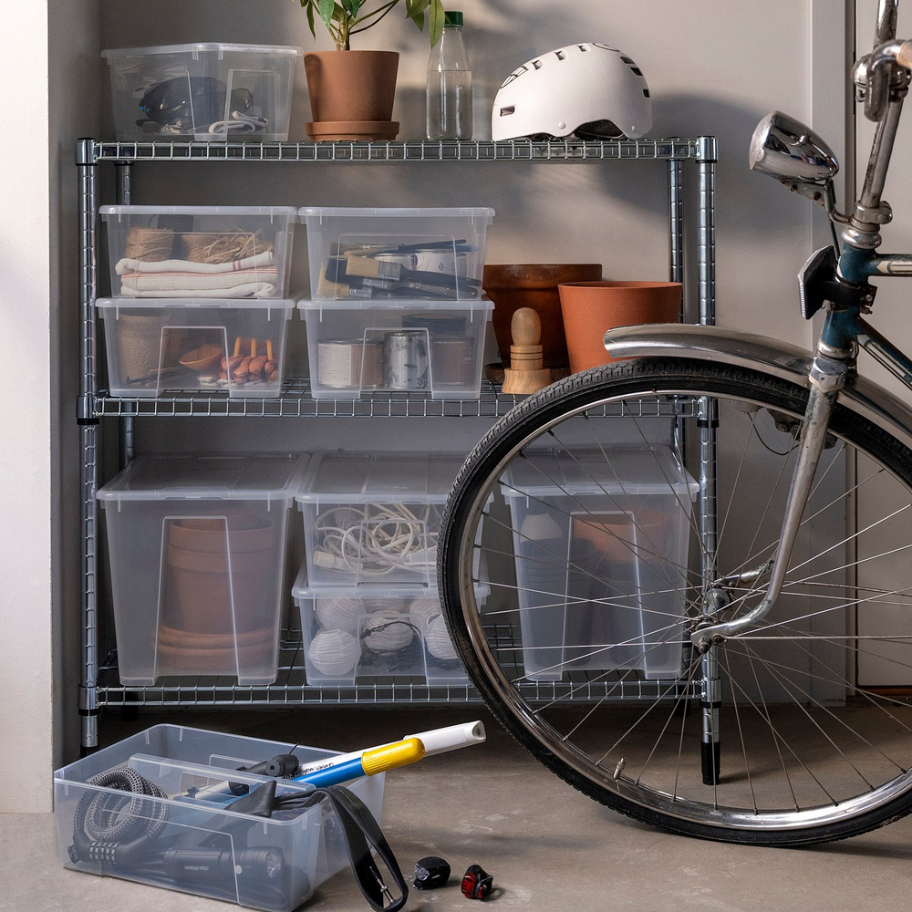 IKEA SAMLA  (ИКЕА САМЛА)  -  Вставка для контейнера 11/22 л - прозрачная 37x25x12 см