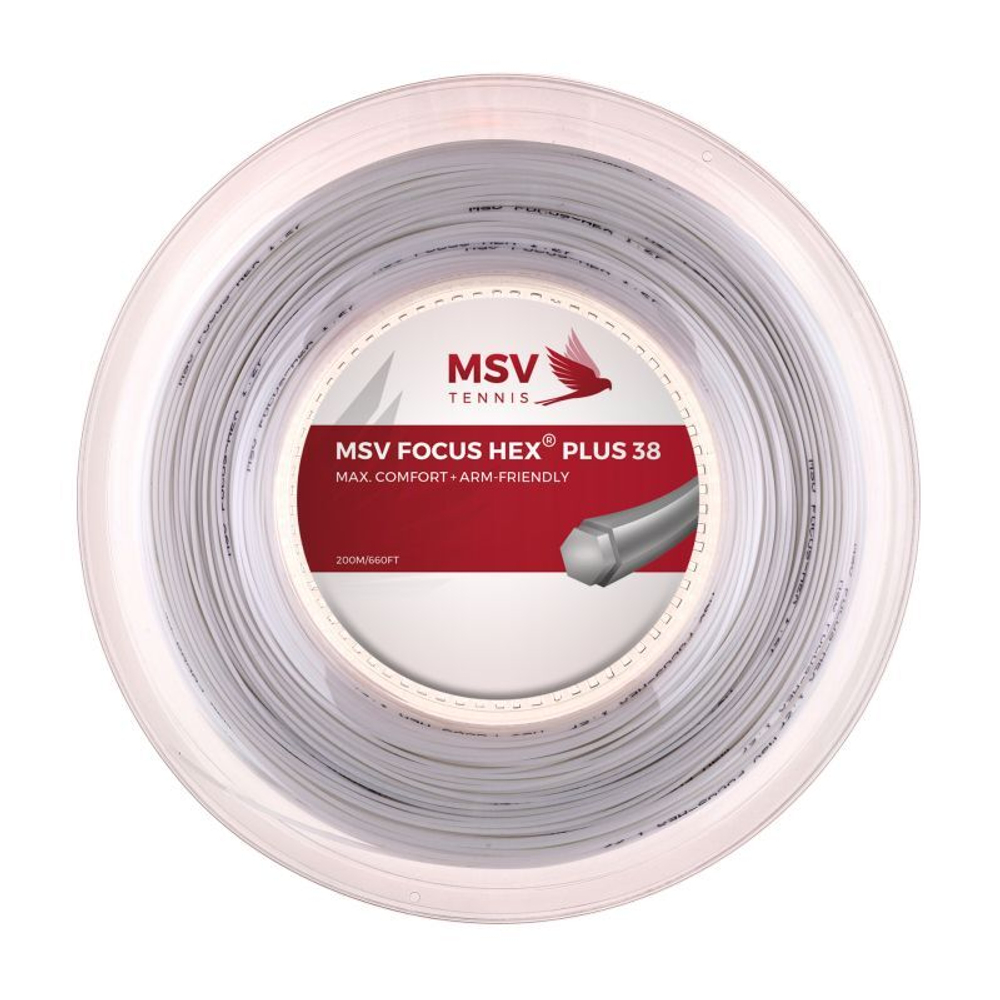 Теннисные струны MSV Focus Hex Plus 38 (200 m) - белый