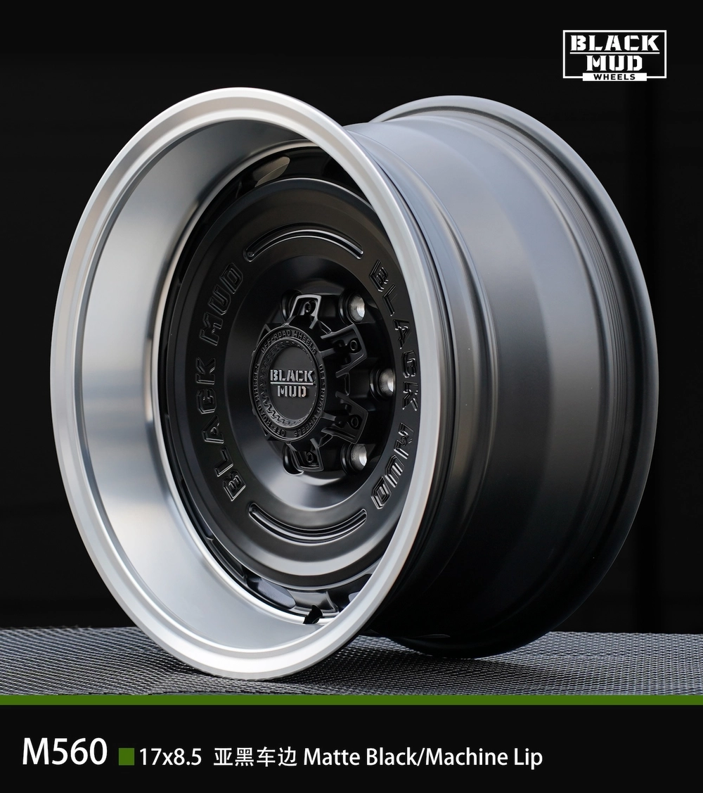 Диск колёсный литой BLACK MUD M560 R17 8,5 ET0 Matte Black / Machined Lip