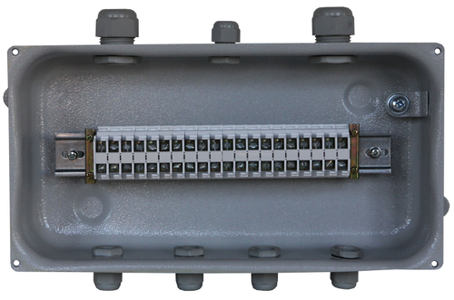 Коробка клеммная У615 /7/20 (PG11-2шт.PG16-3шт.,PG21-2шт./БЗ26-4П25-10-2шт.) У2 IP54