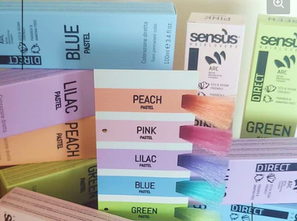 Цвет прямой DIRECT Pastel Зеленый 100мл SENS.US