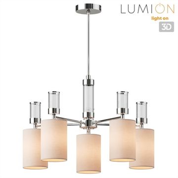 Люстра подвесная 5*E14 6585/5 хром/бежевый MODERNI Arnika Lumion