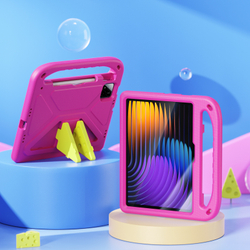 Детский чехол розового цвета на планшет Xiaomi Pad 7, 7 Pro, Pad 8 и 8 Pro от от Dux Ducis, серия Puff Series Case