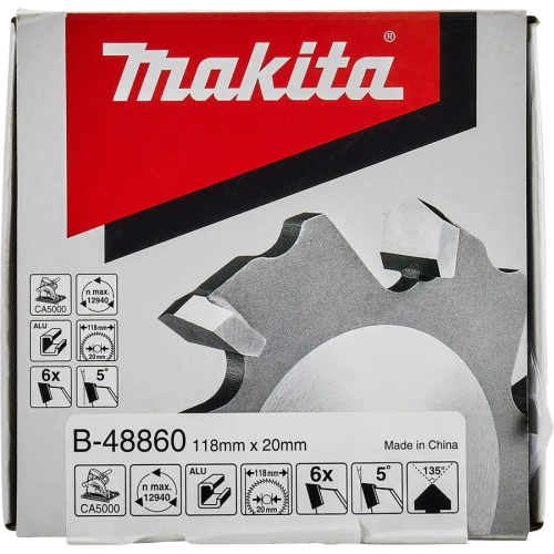 Дисковая фреза по алюминию 118х20 мм 6T Makita B-48860