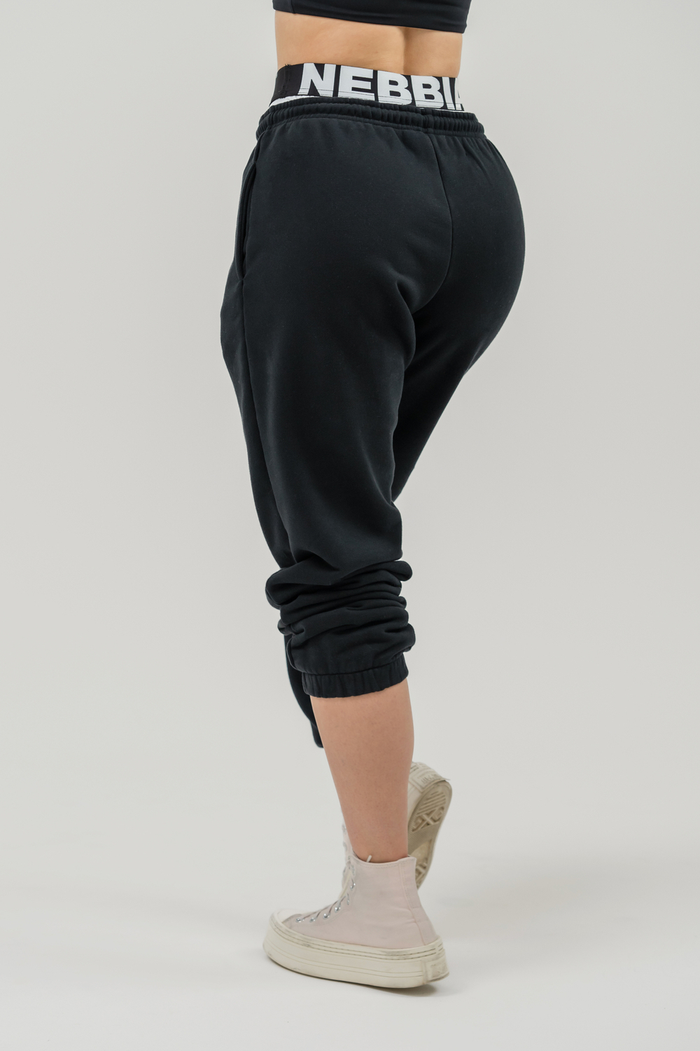 СПОРТИВНЫЕ GYM SWEATPANTS MUSCLE MOMMY 623 ЧЕРНЫЕ