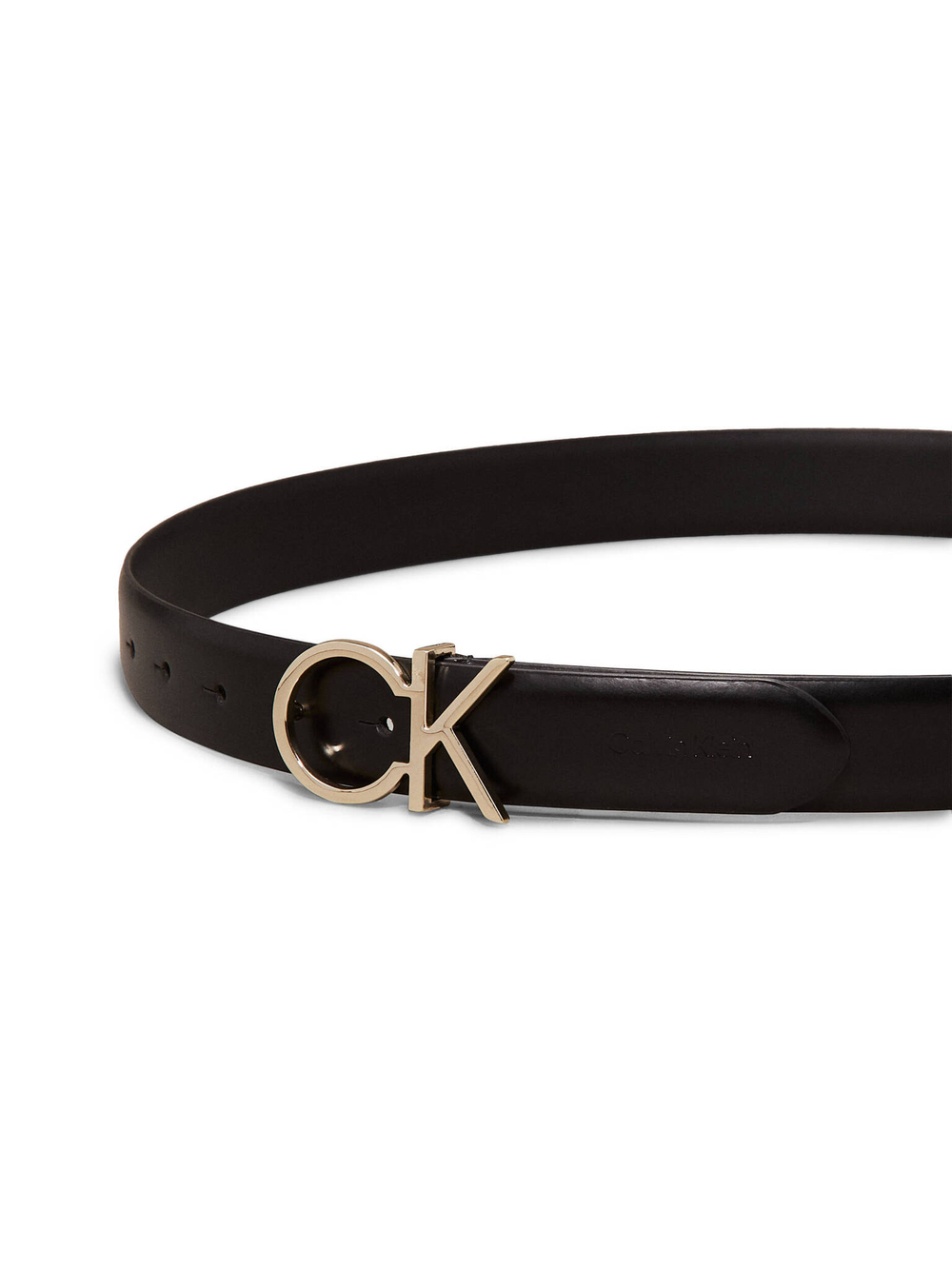 Кожаный ремень RE-LOCK Calvin Klein - черный(K60K610157)