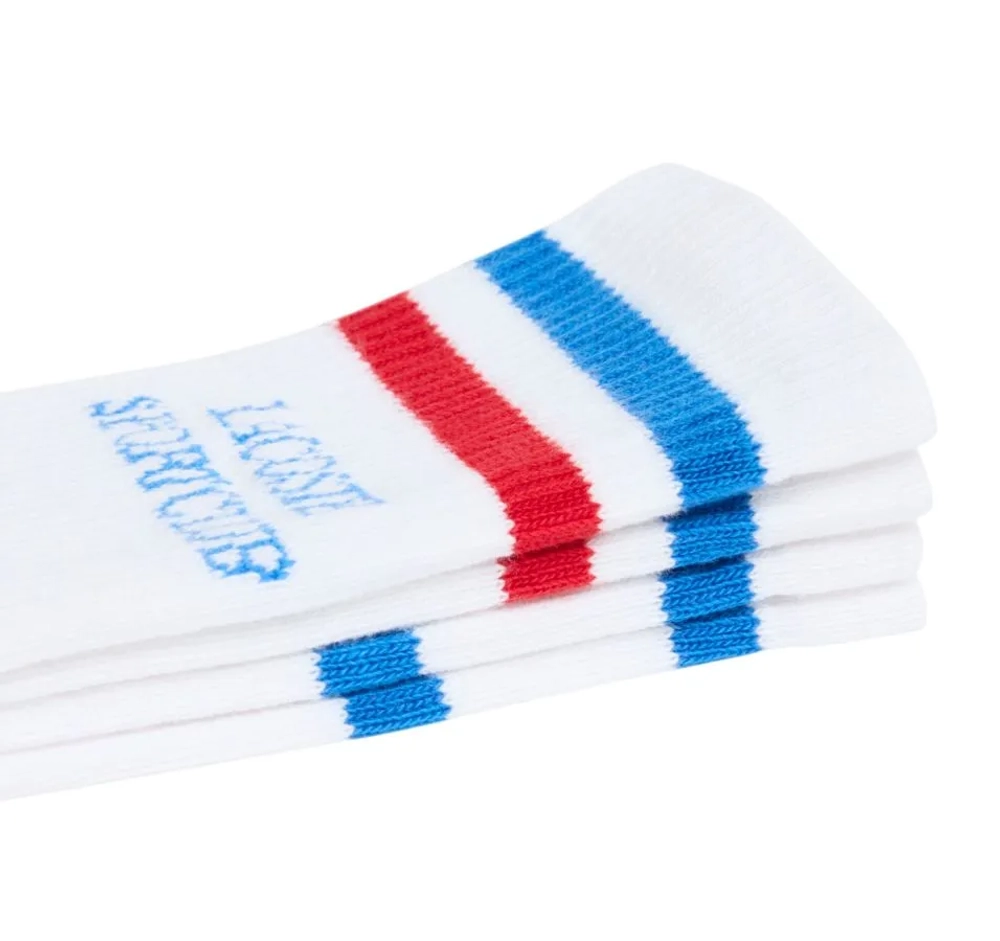 Теннисные носки Lacoste Striped 2P - white/blue/red