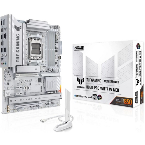 Материнская плата ASUS TUF GAMING B850-PRO WIFI7 W NEO (AM5/AMD B850/4xDDR5/2xPCI-Ex16/M.2/SB/Wi-Fi/BT/GLAN/DP/HDMI/ATX)