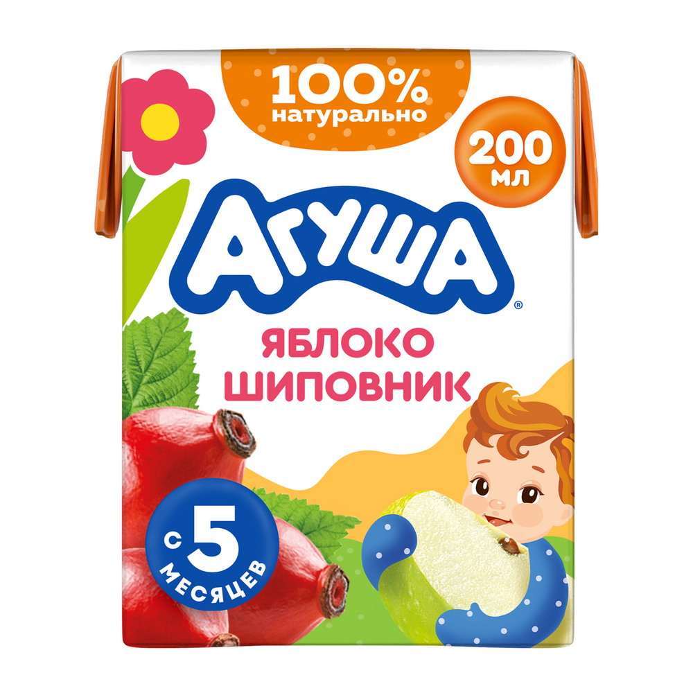 Агуша Сок Осв ЯблШипов 200мл БЗ 18Х