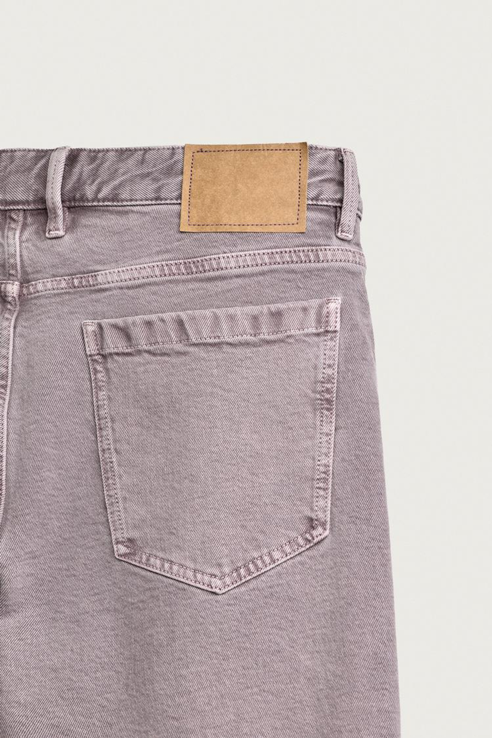 ZARA БРЮКИ STRAIGHT FIT С ЭФФЕКТОМ ПОТЕРТОСТИ, ЛИЛОВЫЙ