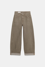 ДЖИНСЫ TRF BAGGY FOLDED СО СРЕДНЕЙ ПОСАДКОЙ — ZARA