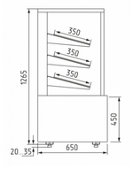 Хлебная витрина CARBOMA CUBE LIGHT KC70 N 0,9-2 открытая