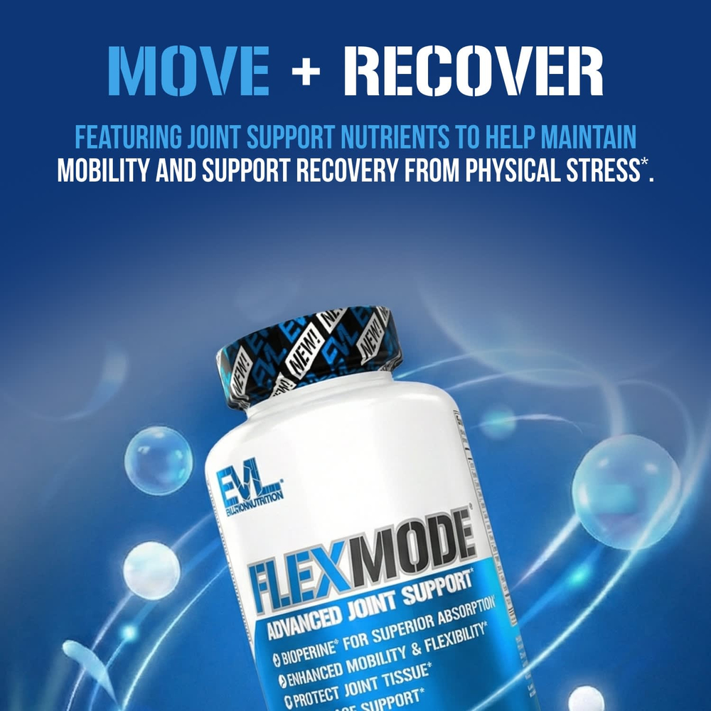 EVLution Nutrition, FlexMode®, улучшенная добавка для поддержки суставов, 90 растительных капсул