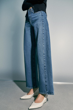 ZARA ДЖИНСЫ Z1975 BARREL С ВЫСОКОЙ ПОСАДКОЙ, ИНДИГО